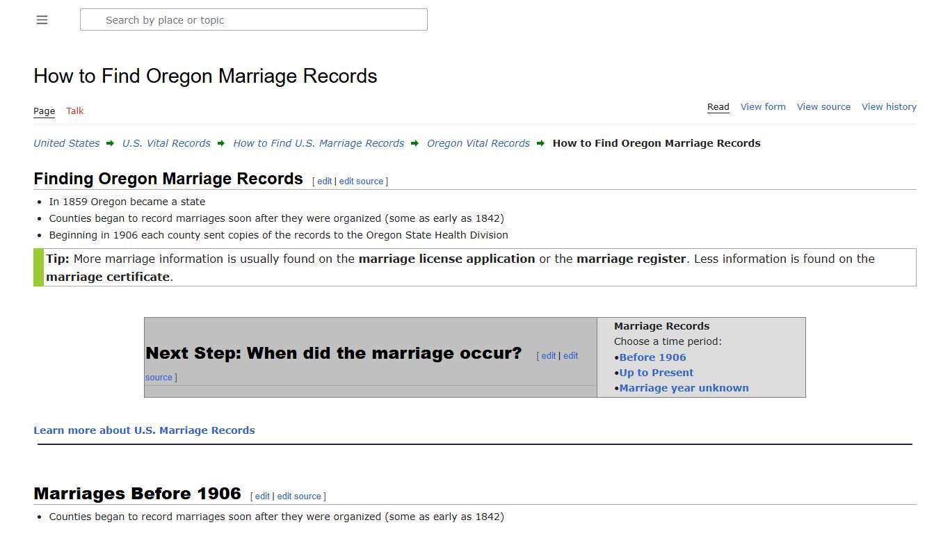 How to Find Oregon Marriage Records • FamilySearch